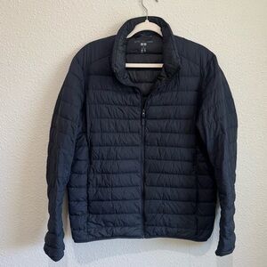 Uniqlo Womens Ultra Light 90% Down Jacket Size M Blue Insulated Lightweight